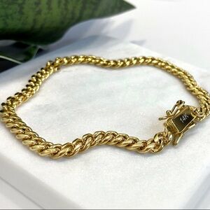 14k Gold Filled Cuban Chain Bracelet